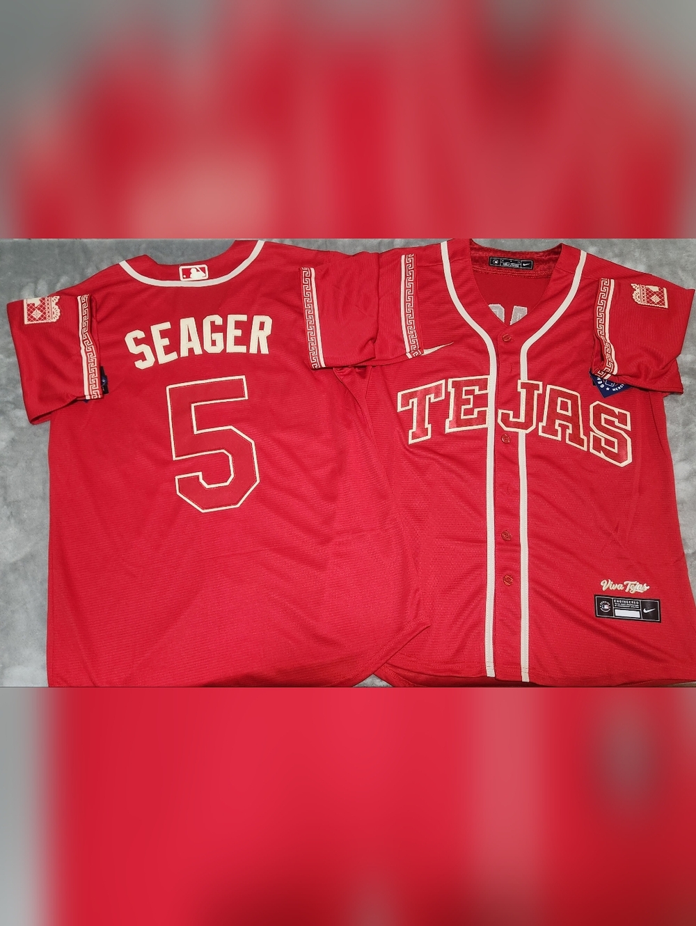 C. Seager Rangers Jersey